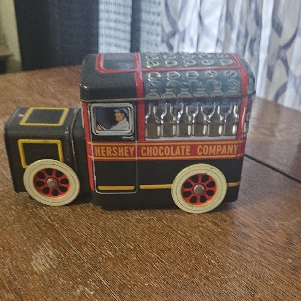 Chocolate Company Toy Truck - Black and Red Hershey Metal Tin